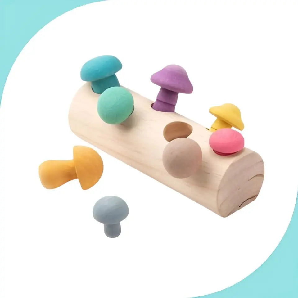 Cueillette de champignons, jouet en bois LBDM