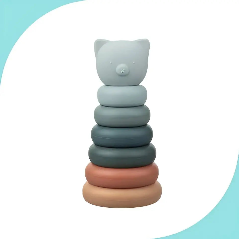 Tour à empiler bébé en silicone LBDM