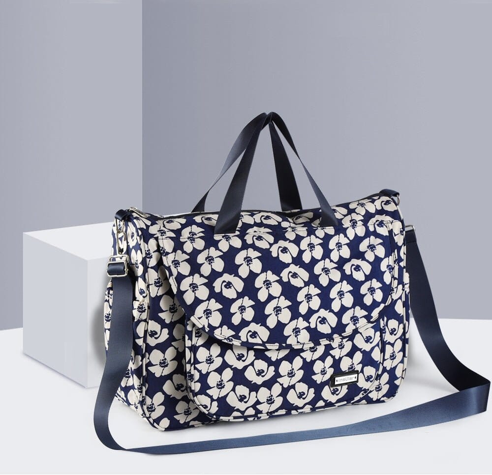 Mon Sac de Maternité - Multi-rangement 0 La Bulle de Mino Bleu - Blanc