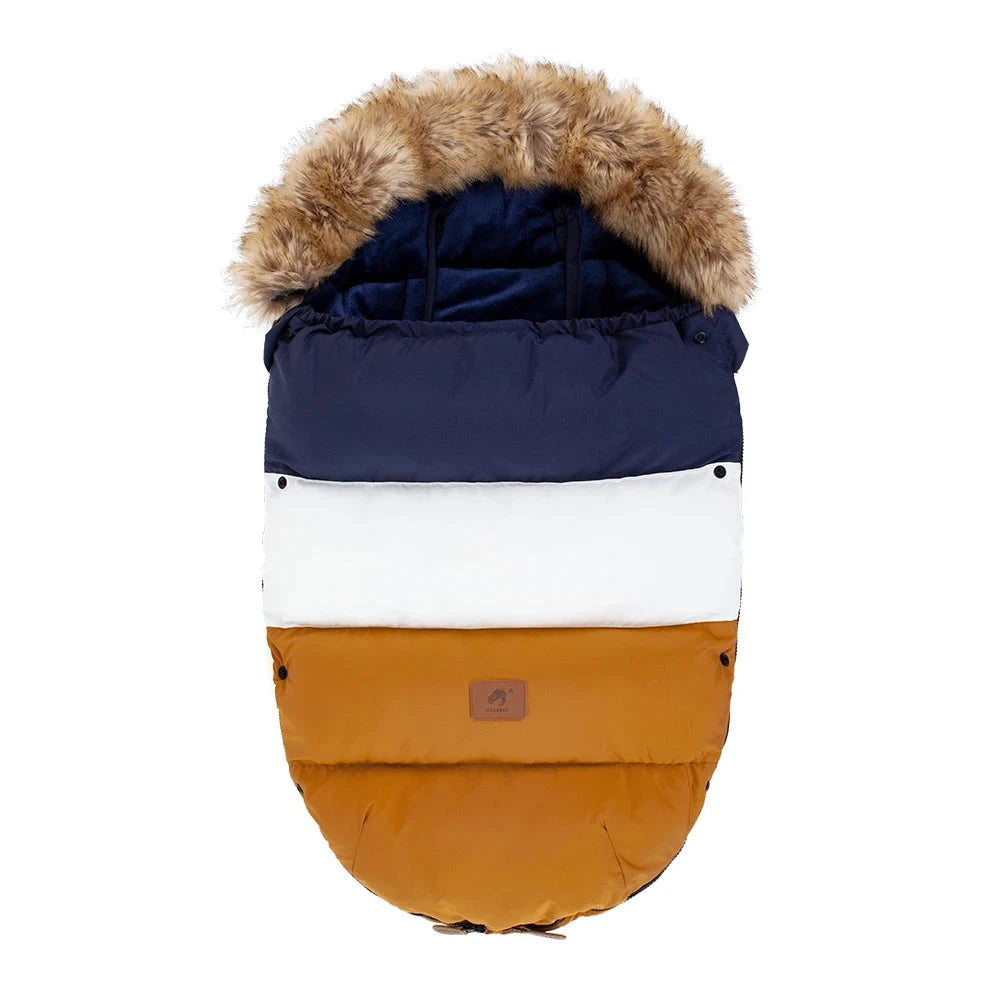 Chancelière de poussette – bébé au chaud, même par grand vent Chancelière de poussette LBDM navy blue white brow 