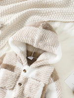 Barboteuse peluche à carreaux - LBDM
