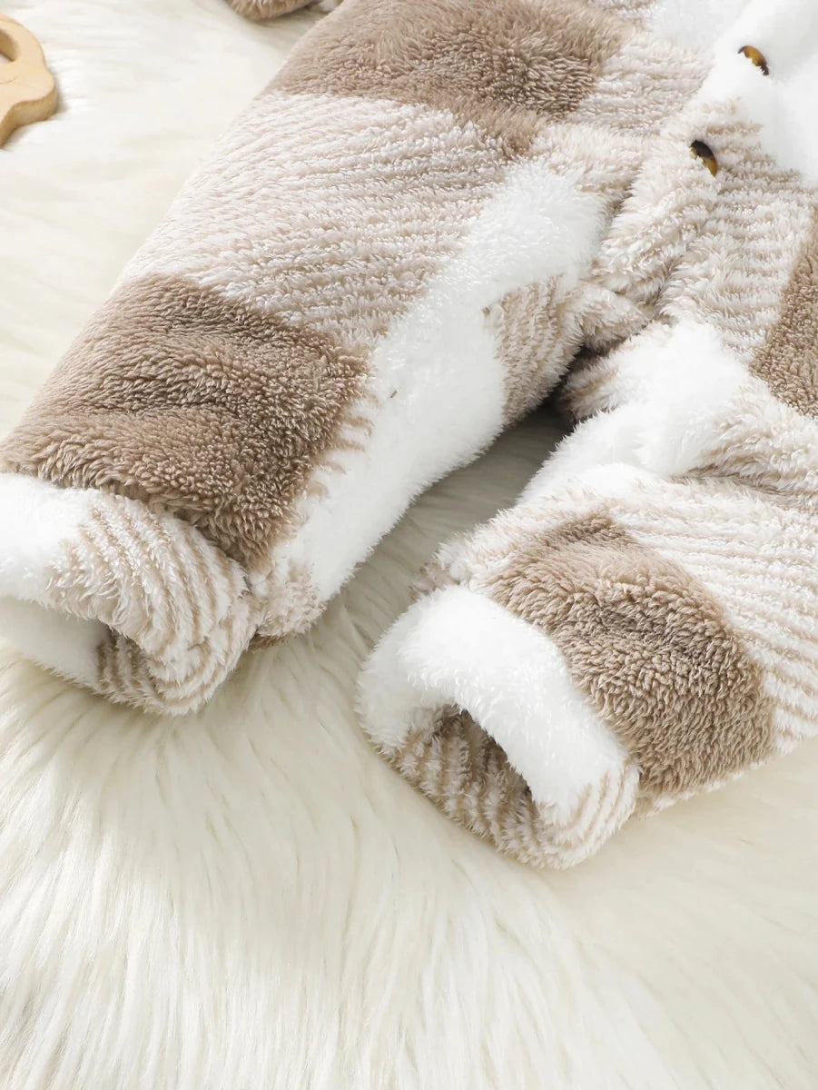 Barboteuse peluche à carreaux - LBDM
