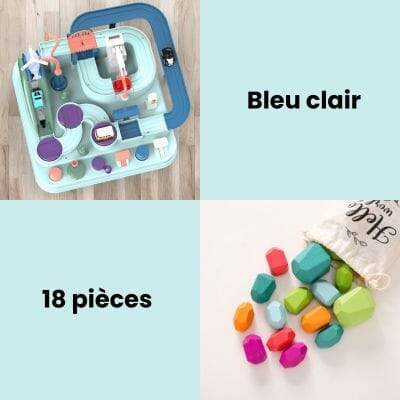 BlackFriday Pack -45% Montessori LBDM Bleu Clair 18 piéces 