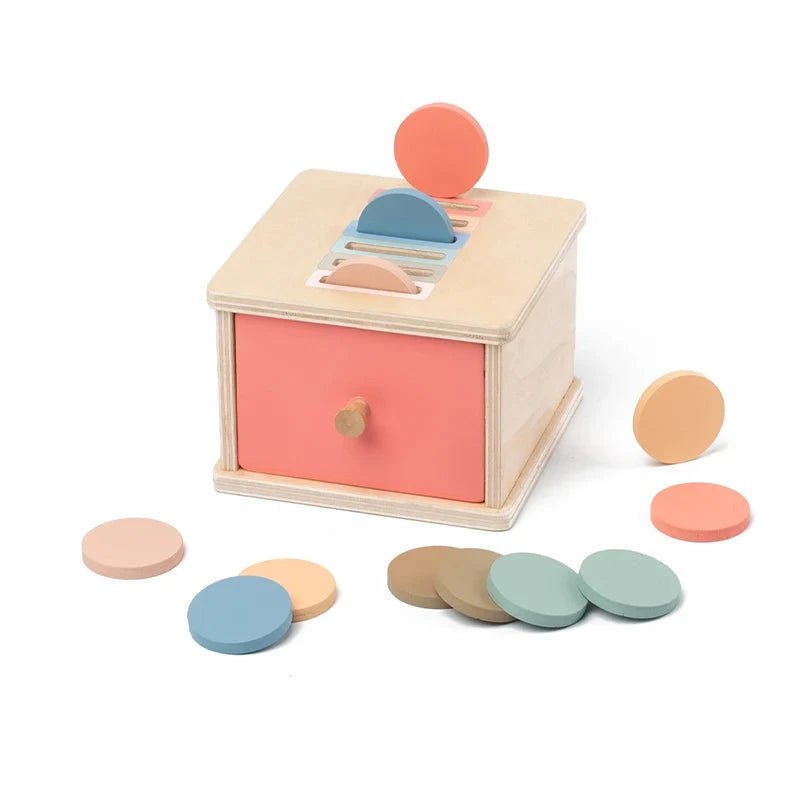 Boîte de tri Montessori à tiroir – l'objet disparaît, puis revient - LBDM