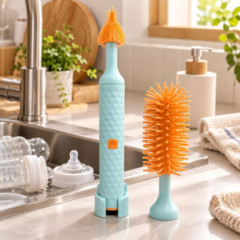 Brosse électrique rotative pour biberons – fini le fond à frotter - LBDM