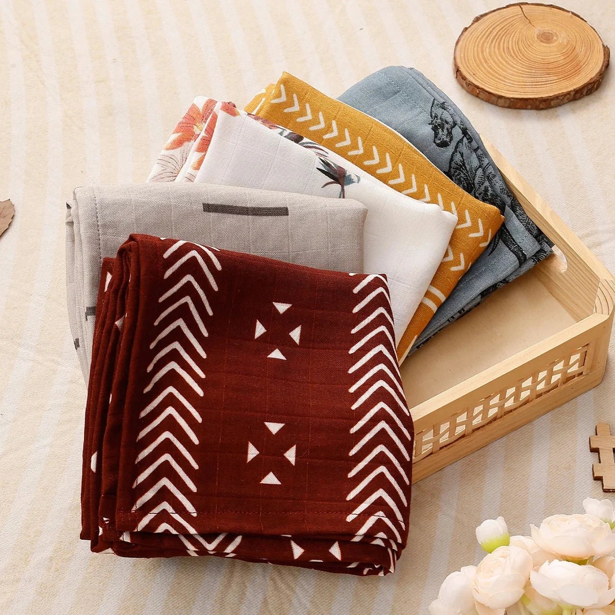 Coffret naissance 5 mousselines – le cadeau qui sert tous les jours - LBDM