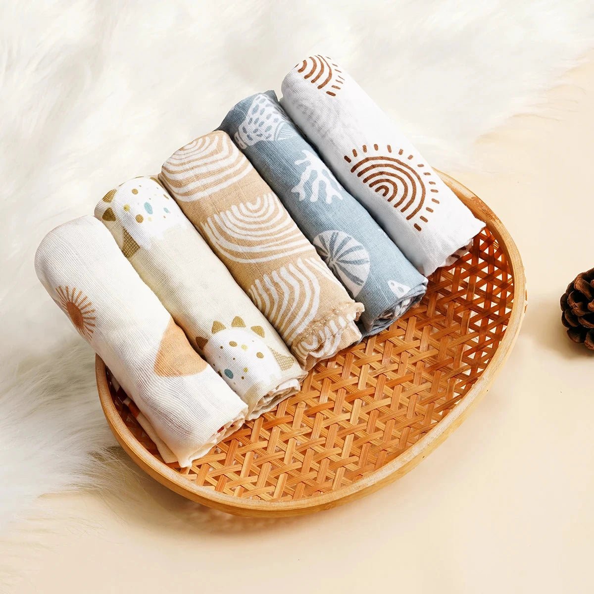 Coffret naissance 5 mousselines – le cadeau qui sert tous les jours - LBDM