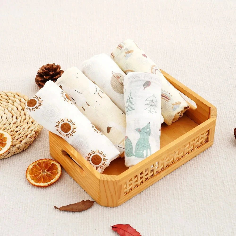 Coffret naissance 5 mousselines – le cadeau qui sert tous les jours - LBDM