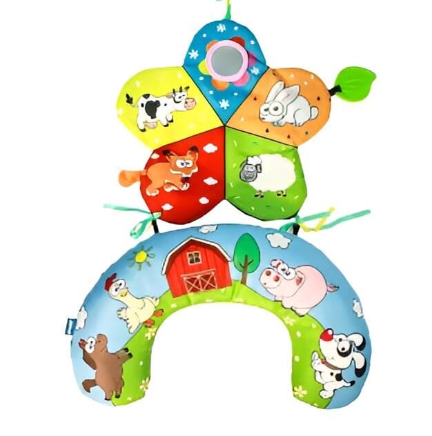 Coussin Sensoriel Montessori pour Nouveau-né, Nourrissons de 0 à 6 Mois Jouets LBDM Coloré 