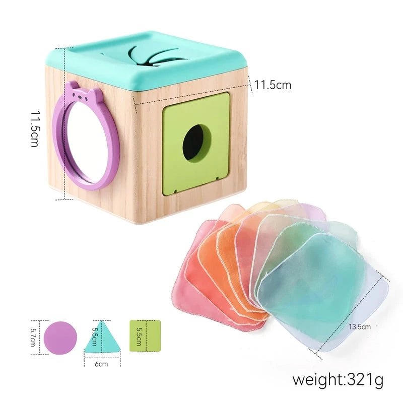 Cube à foulards – pour bébé qui vide la boîte de mouchoirs - LBDM