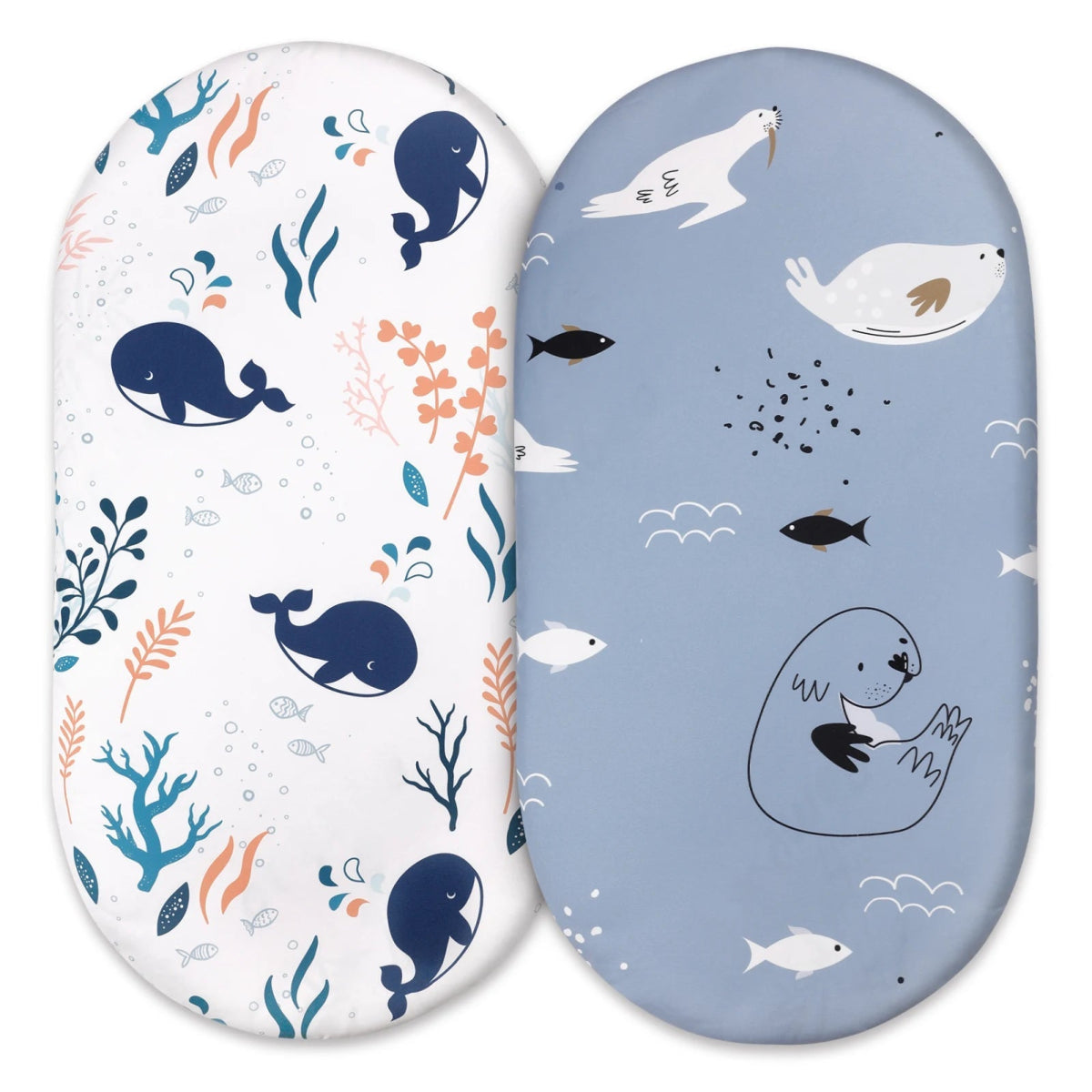 Draps pour lit bébé LBDM Sea Lions 