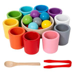 Jeu de tri en bois – 10 gobelets, 10 perles, un moment de calme - LBDM