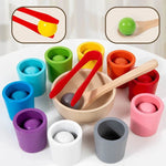 Jeu de tri en bois – 10 gobelets, 10 perles, un moment de calme - LBDM