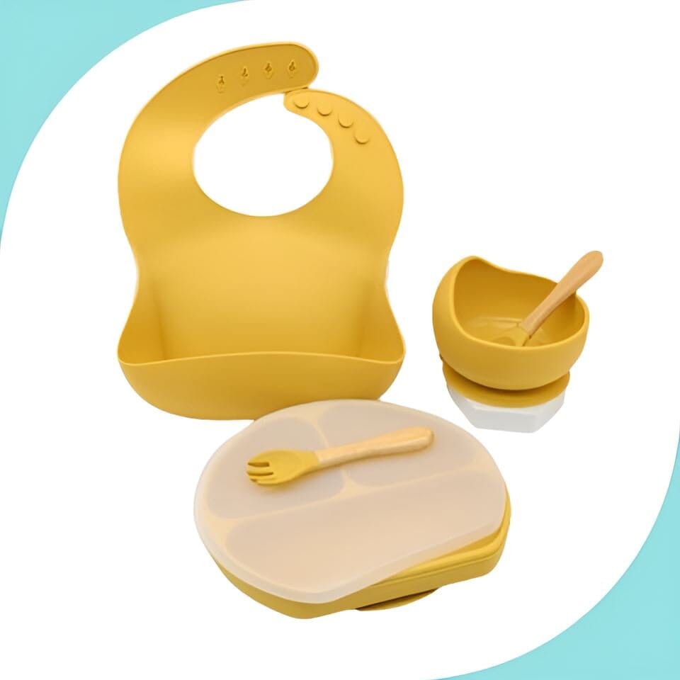 Set 5 Pcs Assiette avec couvercle à isolation thermique 0 La Bulle de Mino 