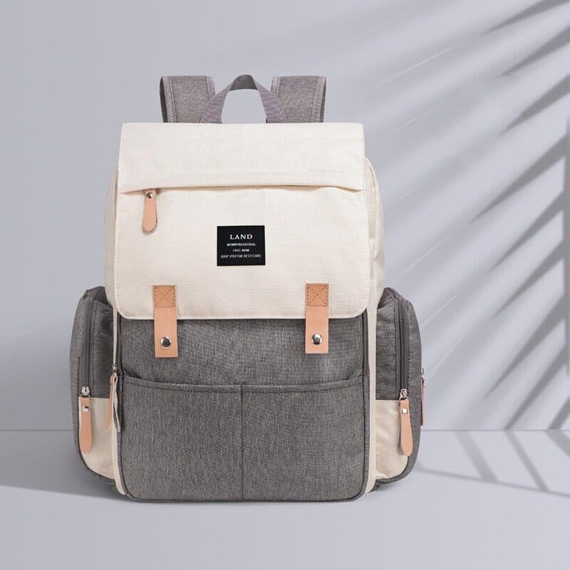 Sac à langer Multi Rangement - Le Baroudeur chic 0 La Bulle de Mino Gris-Blanc 