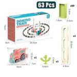 TCHOUTCHOU le Train Domino Électrique LBDM Rose 63 pcs 