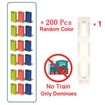 TCHOUTCHOU le Train Domino Électrique LBDM 202 pcs + Baguette d'aligement 