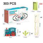 TCHOUTCHOU le Train Domino Électrique LBDM Bleu 303 pcs 