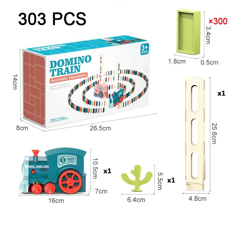 TCHOUTCHOU le Train Domino Électrique LBDM Bleu 303 pcs 